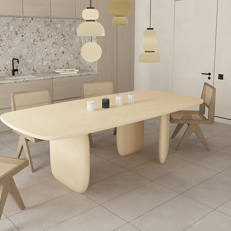 Pine Solid Wood Tripod Dining Table Modern Rectangle Dining Room Kitchen Home Furniture Clearhalo 'Dining Tables & Seating' 'Dining Tables' 'dining_table' 'furn' 'furn_dining_table' 'Furniture' 'furniture_dining_table' 'Kitchen & Dining Furniture' 'kitchen' 'kitchen_dining_table' 4854084
