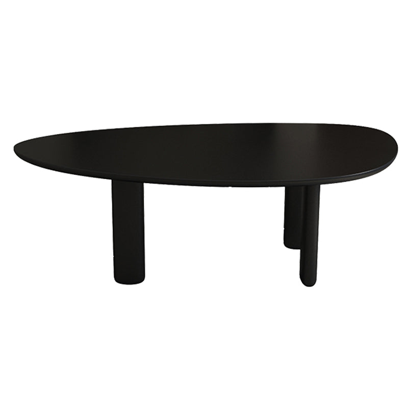 Oval Tripod Base Dining Table Solid Wood Modern Kitchen Dinner Dining Room Table Black Without Chairs Clearhalo 'Dining Tables & Seating' 'Dining Tables' 'dining_table' 'furn' 'furn_dining_table' 'Furniture' 'furniture_dining_table' 'Kitchen & Dining Furniture' 'kitchen' 'kitchen_dining_table' 4854100