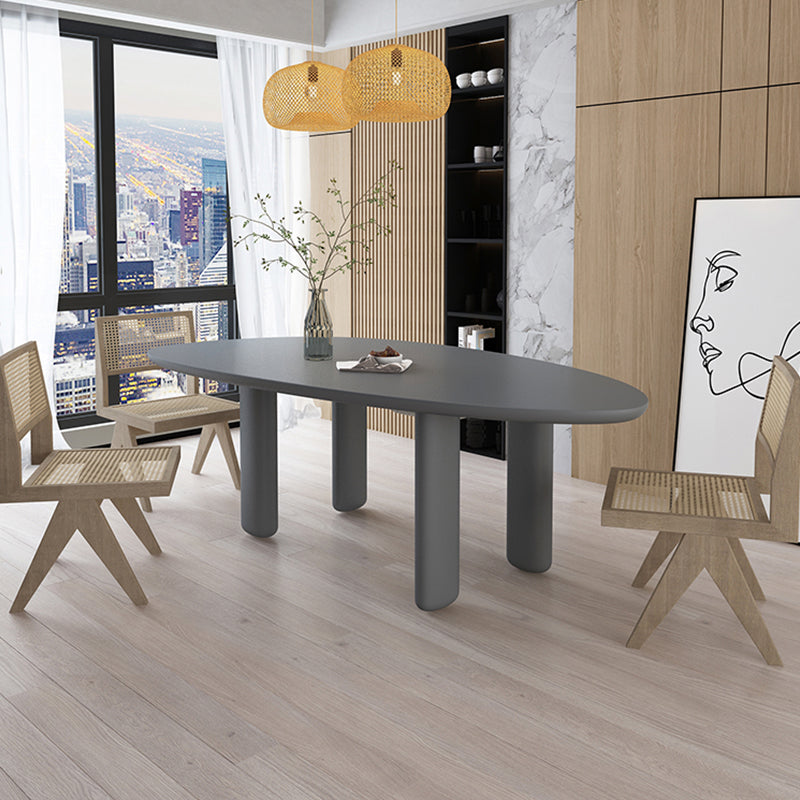 Oval Tripod Base Dining Table Solid Wood Modern Kitchen Dinner Dining Room Table Clearhalo 'Dining Tables & Seating' 'Dining Tables' 'dining_table' 'furn' 'furn_dining_table' 'Furniture' 'furniture_dining_table' 'Kitchen & Dining Furniture' 'kitchen' 'kitchen_dining_table' 4854104