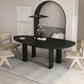 Oval Tripod Base Dining Table Solid Wood Modern Kitchen Dinner Dining Room Table Clearhalo 'Dining Tables & Seating' 'Dining Tables' 'dining_table' 'furn' 'furn_dining_table' 'Furniture' 'furniture_dining_table' 'Kitchen & Dining Furniture' 'kitchen' 'kitchen_dining_table' 4854106