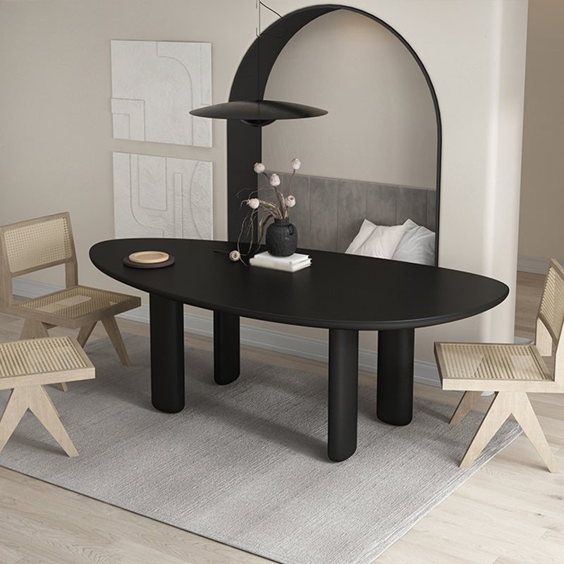 Oval Tripod Base Dining Table Solid Wood Modern Kitchen Dinner Dining Room Table Clearhalo 'Dining Tables & Seating' 'Dining Tables' 'dining_table' 'furn' 'furn_dining_table' 'Furniture' 'furniture_dining_table' 'Kitchen & Dining Furniture' 'kitchen' 'kitchen_dining_table' 4854106