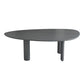 Oval Tripod Base Dining Table Solid Wood Modern Kitchen Dinner Dining Room Table Grey Without Chairs Clearhalo 'Dining Tables & Seating' 'Dining Tables' 'dining_table' 'furn' 'furn_dining_table' 'Furniture' 'furniture_dining_table' 'Kitchen & Dining Furniture' 'kitchen' 'kitchen_dining_table' 4854110