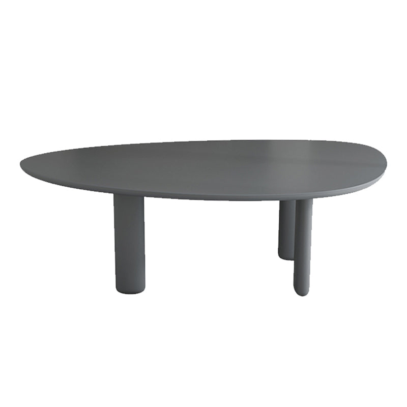 Oval Tripod Base Dining Table Solid Wood Modern Kitchen Dinner Dining Room Table Grey Without Chairs Clearhalo 'Dining Tables & Seating' 'Dining Tables' 'dining_table' 'furn' 'furn_dining_table' 'Furniture' 'furniture_dining_table' 'Kitchen & Dining Furniture' 'kitchen' 'kitchen_dining_table' 4854110