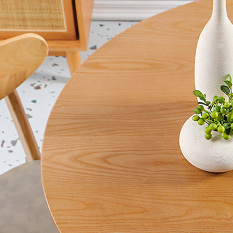 Modern Round Standard Height Dining Table Natural Base Pedestal Casual Dining Table Clearhalo 'Dining Tables & Seating' 'Dining Tables' 'dining_table' 'furn' 'furn_dining_table' 'Furniture' 'furniture_dining_table' 'Kitchen & Dining Furniture' 'kitchen' 'kitchen_dining_table' 4854125