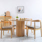 Modern Round Standard Height Dining Table Natural Base Pedestal Casual Dining Table Clearhalo 'Dining Tables & Seating' 'Dining Tables' 'dining_table' 'furn' 'furn_dining_table' 'Furniture' 'furniture_dining_table' 'Kitchen & Dining Furniture' 'kitchen' 'kitchen_dining_table' 4854126