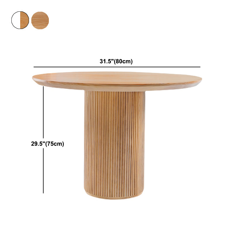 Modern Round Standard Height Dining Table Natural Base Pedestal Casual Dining Table Clearhalo 'Dining Tables & Seating' 'Dining Tables' 'dining_table' 'furn' 'furn_dining_table' 'Furniture' 'furniture_dining_table' 'Kitchen & Dining Furniture' 'kitchen' 'kitchen_dining_table' 4854132