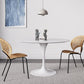 Simple Round Stone Top Dining Table Metal Base Dining Table for Living Room Clearhalo 'Dining Tables & Seating' 'Dining Tables' 'dining_table' 'furn' 'furn_dining_table' 'Furniture' 'furniture_dining_table' 'Kitchen & Dining Furniture' 'kitchen' 'kitchen_dining_table' 4854145