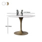 Simple Round Stone Top Dining Table Metal Base Dining Table for Living Room Clearhalo 'Dining Tables & Seating' 'Dining Tables' 'dining_table' 'furn' 'furn_dining_table' 'Furniture' 'furniture_dining_table' 'Kitchen & Dining Furniture' 'kitchen' 'kitchen_dining_table' 4854152