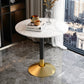 Glam Style Dining Table Round Stone Top Dinner Table Kitchen Home White Black Gold Clearhalo 'Dining Tables & Seating' 'Dining Tables' 'dining_table' 'furn' 'furn_dining_table' 'Furniture' 'furniture_dining_table' 'Kitchen & Dining Furniture' 'kitchen' 'kitchen_dining_table' 4854172