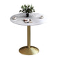 Glam Style Dining Table Round Stone Top Dinner Table Kitchen Home Clearhalo 'Dining Tables & Seating' 'Dining Tables' 'dining_table' 'furn' 'furn_dining_table' 'Furniture' 'furniture_dining_table' 'Kitchen & Dining Furniture' 'kitchen' 'kitchen_dining_table' 4854176