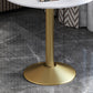 Glam Style Dining Table Round Stone Top Dinner Table Kitchen Home Clearhalo 'Dining Tables & Seating' 'Dining Tables' 'dining_table' 'furn' 'furn_dining_table' 'Furniture' 'furniture_dining_table' 'Kitchen & Dining Furniture' 'kitchen' 'kitchen_dining_table' 4854178
