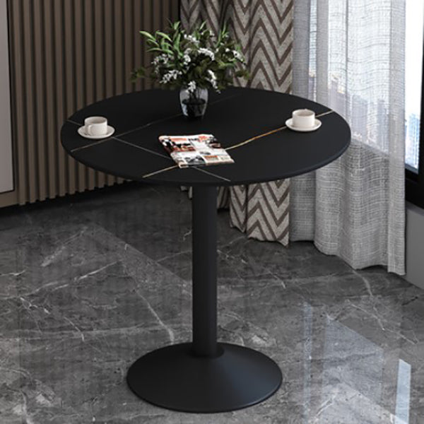 Glam Style Dining Table Round Stone Top Dinner Table Kitchen Home Clearhalo 'Dining Tables & Seating' 'Dining Tables' 'dining_table' 'furn' 'furn_dining_table' 'Furniture' 'furniture_dining_table' 'Kitchen & Dining Furniture' 'kitchen' 'kitchen_dining_table' 4854180