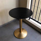 Glam Style Dining Table Round Stone Top Dinner Table Kitchen Home Black Gold Clearhalo 'Dining Tables & Seating' 'Dining Tables' 'dining_table' 'furn' 'furn_dining_table' 'Furniture' 'furniture_dining_table' 'Kitchen & Dining Furniture' 'kitchen' 'kitchen_dining_table' 4854182