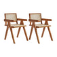 Modern Wood Kitchen and Dining Room Chair Open Back Dining Side Chair Cherry Wood 2 Piece Set Clearhalo 'Dining Chairs' 'Dining Tables & Seating' 'dining_chair' 'furn' 'furn_dining_chair' 'Furniture' 'furniture_dining_chair' 'Kitchen & Dining Furniture' 4854188