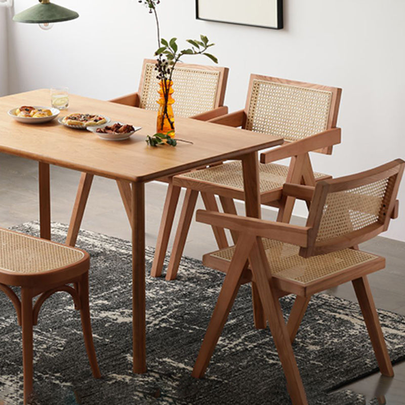 Modern Wood Kitchen and Dining Room Chair Open Back Dining Side Chair Clearhalo 'Dining Chairs' 'Dining Tables & Seating' 'dining_chair' 'furn' 'furn_dining_chair' 'Furniture' 'furniture_dining_chair' 'Kitchen & Dining Furniture' 4854190
