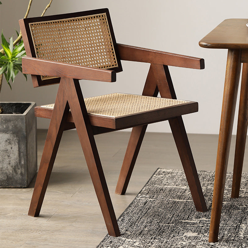 Modern Wood Kitchen and Dining Room Chair Open Back Dining Side Chair Clearhalo 'Dining Chairs' 'Dining Tables & Seating' 'dining_chair' 'furn' 'furn_dining_chair' 'Furniture' 'furniture_dining_chair' 'Kitchen & Dining Furniture' 4854204