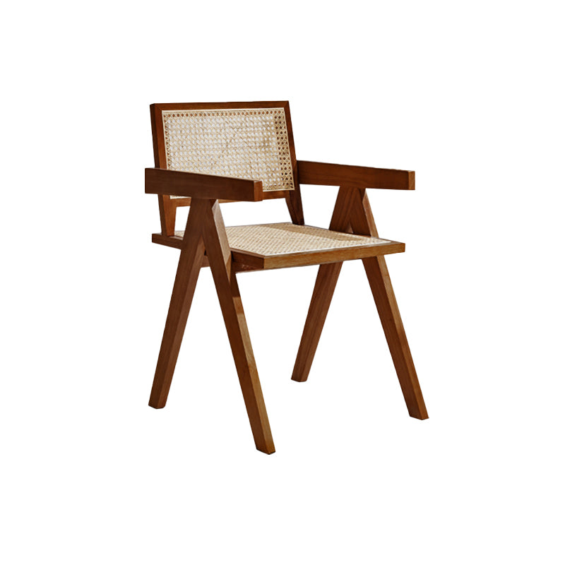 Modern Wood Kitchen and Dining Room Chair Open Back Dining Side Chair Walnut White 1 Piece Clearhalo 'Dining Chairs' 'Dining Tables & Seating' 'dining_chair' 'furn' 'furn_dining_chair' 'Furniture' 'furniture_dining_chair' 'Kitchen & Dining Furniture' 4854205