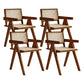 Modern Wood Kitchen and Dining Room Chair Open Back Dining Side Chair Walnut White 4 Piece Set Clearhalo 'Dining Chairs' 'Dining Tables & Seating' 'dining_chair' 'furn' 'furn_dining_chair' 'Furniture' 'furniture_dining_chair' 'Kitchen & Dining Furniture' 4854208