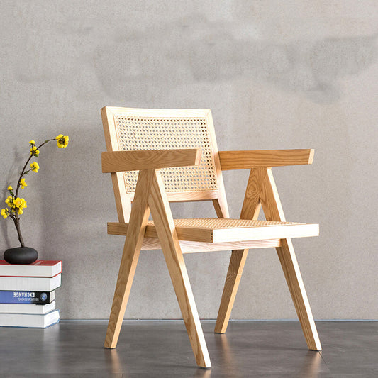 Modern Wood Kitchen and Dining Room Chair Open Back Dining Side Chair Clearhalo 'Dining Chairs' 'Dining Tables & Seating' 'dining_chair' 'furn' 'furn_dining_chair' 'Furniture' 'furniture_dining_chair' 'Kitchen & Dining Furniture' 4854210