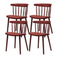 Modern Style Stackable Plastic Chair Windsor Back Folding Side Chair 16.5"x15"x29.9" Burgundy 4 Piece Set Clearhalo 'Dining Chairs' 'Dining Tables & Seating' 'dining_chair' 'furn' 'furn_dining_chair' 'Furniture' 'furniture_dining_chair' 'Kitchen & Dining Furniture' 4854219
