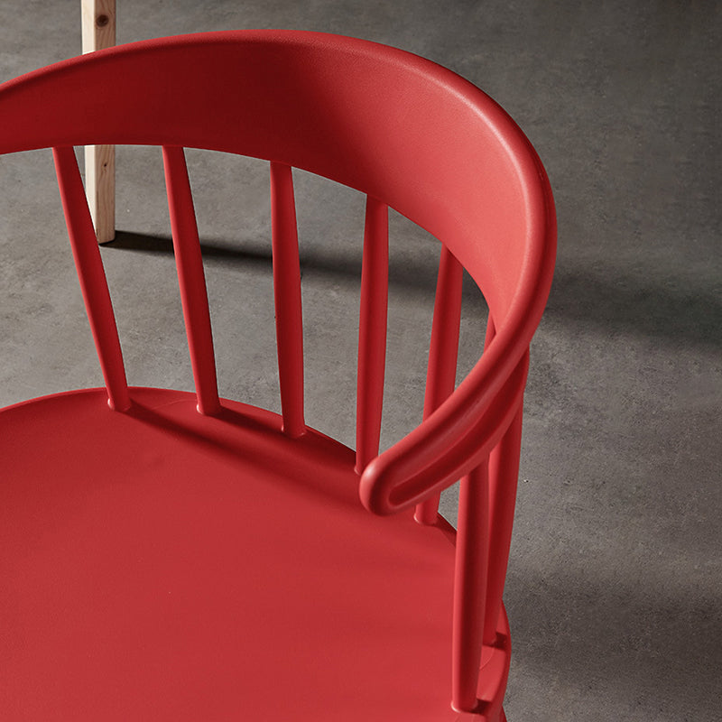 Modern Style Stackable Plastic Chair Windsor Back Folding Side Chair 16.5"x15"x29.9" Clearhalo 'Dining Chairs' 'Dining Tables & Seating' 'dining_chair' 'furn' 'furn_dining_chair' 'Furniture' 'furniture_dining_chair' 'Kitchen & Dining Furniture' 4854225