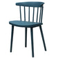 Modern Style Stackable Plastic Chair Windsor Back Folding Side Chair 16.5"x15"x29.9" Navy 1 Piece Clearhalo 'Dining Chairs' 'Dining Tables & Seating' 'dining_chair' 'furn' 'furn_dining_chair' 'Furniture' 'furniture_dining_chair' 'Kitchen & Dining Furniture' 4854226