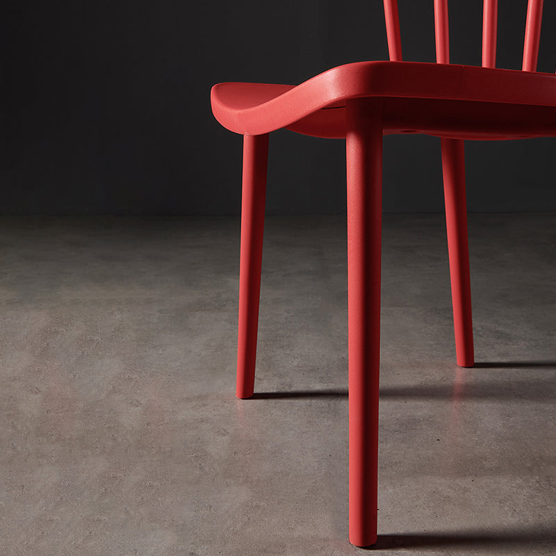 Modern Style Stackable Plastic Chair Windsor Back Folding Side Chair 16.5"x15"x29.9" Clearhalo 'Dining Chairs' 'Dining Tables & Seating' 'dining_chair' 'furn' 'furn_dining_chair' 'Furniture' 'furniture_dining_chair' 'Kitchen & Dining Furniture' 4854227