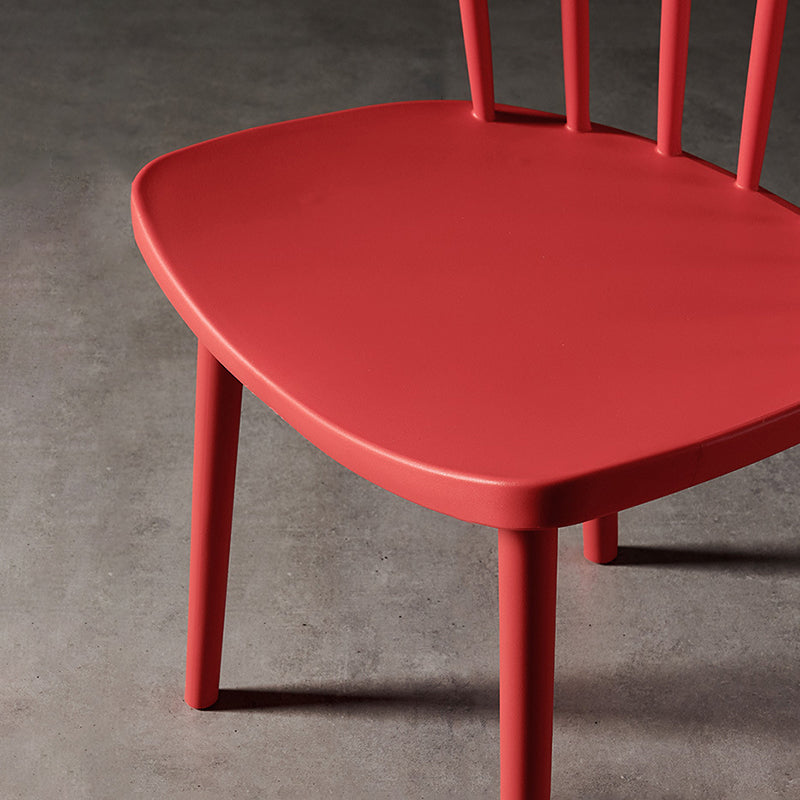 Modern Style Stackable Plastic Chair Windsor Back Folding Side Chair 16.5"x15"x29.9" Clearhalo 'Dining Chairs' 'Dining Tables & Seating' 'dining_chair' 'furn' 'furn_dining_chair' 'Furniture' 'furniture_dining_chair' 'Kitchen & Dining Furniture' 4854229