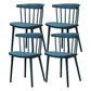 Modern Style Stackable Plastic Chair Windsor Back Folding Side Chair 16.5"x15"x29.9" Navy 4 Piece Set Clearhalo 'Dining Chairs' 'Dining Tables & Seating' 'dining_chair' 'furn' 'furn_dining_chair' 'Furniture' 'furniture_dining_chair' 'Kitchen & Dining Furniture' 4854230