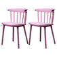 Modern Style Stackable Plastic Chair Windsor Back Folding Side Chair 16.5"x15"x29.9" Pink 2 Piece Set Clearhalo 'Dining Chairs' 'Dining Tables & Seating' 'dining_chair' 'furn' 'furn_dining_chair' 'Furniture' 'furniture_dining_chair' 'Kitchen & Dining Furniture' 4854241