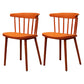 Modern Style Stackable Plastic Chair Windsor Back Folding Side Chair 16.5"x15"x29.9" Orange 2 Piece Set Clearhalo 'Dining Chairs' 'Dining Tables & Seating' 'dining_chair' 'furn' 'furn_dining_chair' 'Furniture' 'furniture_dining_chair' 'Kitchen & Dining Furniture' 4854244