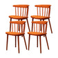Modern Style Stackable Plastic Chair Windsor Back Folding Side Chair 16.5"x15"x29.9" Orange 4 Piece Set Clearhalo 'Dining Chairs' 'Dining Tables & Seating' 'dining_chair' 'furn' 'furn_dining_chair' 'Furniture' 'furniture_dining_chair' 'Kitchen & Dining Furniture' 4854245