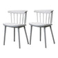 Modern Style Stackable Plastic Chair Windsor Back Folding Side Chair 16.5"x15"x29.9" White 2 Piece Set Clearhalo 'Dining Chairs' 'Dining Tables & Seating' 'dining_chair' 'furn' 'furn_dining_chair' 'Furniture' 'furniture_dining_chair' 'Kitchen & Dining Furniture' 4854247