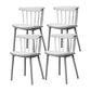 Modern Style Stackable Plastic Chair Windsor Back Folding Side Chair 16.5"x15"x29.9" White 4 Piece Set Clearhalo 'Dining Chairs' 'Dining Tables & Seating' 'dining_chair' 'furn' 'furn_dining_chair' 'Furniture' 'furniture_dining_chair' 'Kitchen & Dining Furniture' 4854248