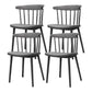 Modern Style Stackable Plastic Chair Windsor Back Folding Side Chair 16.5"x15"x29.9" Grey 4 Piece Set Clearhalo 'Dining Chairs' 'Dining Tables & Seating' 'dining_chair' 'furn' 'furn_dining_chair' 'Furniture' 'furniture_dining_chair' 'Kitchen & Dining Furniture' 4854251