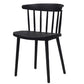 Modern Style Stackable Plastic Chair Windsor Back Folding Side Chair 16.5"x15"x29.9" Black 1 Piece Clearhalo 'Dining Chairs' 'Dining Tables & Seating' 'dining_chair' 'furn' 'furn_dining_chair' 'Furniture' 'furniture_dining_chair' 'Kitchen & Dining Furniture' 4854252