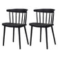 Modern Style Stackable Plastic Chair Windsor Back Folding Side Chair 16.5"x15"x29.9" Black 2 Piece Set Clearhalo 'Dining Chairs' 'Dining Tables & Seating' 'dining_chair' 'furn' 'furn_dining_chair' 'Furniture' 'furniture_dining_chair' 'Kitchen & Dining Furniture' 4854253