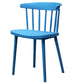 Modern Style Stackable Plastic Chair Windsor Back Folding Side Chair 16.5"x15"x29.9" Blue 1 Piece Clearhalo 'Dining Chairs' 'Dining Tables & Seating' 'dining_chair' 'furn' 'furn_dining_chair' 'Furniture' 'furniture_dining_chair' 'Kitchen & Dining Furniture' 4854255