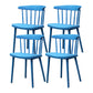 Modern Style Stackable Plastic Chair Windsor Back Folding Side Chair 16.5"x15"x29.9" Blue 4 Piece Set Clearhalo 'Dining Chairs' 'Dining Tables & Seating' 'dining_chair' 'furn' 'furn_dining_chair' 'Furniture' 'furniture_dining_chair' 'Kitchen & Dining Furniture' 4854257