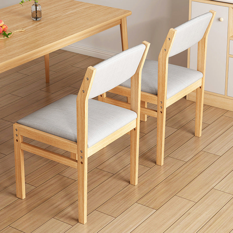 Modern Rubberwood Home Armless Dining Chairs Open Back Dining Side Chair, 1 Piece Clearhalo 'Dining Chairs' 'Dining Tables & Seating' 'dining_chair' 'furn' 'furn_dining_chair' 'Furniture' 'furniture_dining_chair' 'Kitchen & Dining Furniture' 4854259