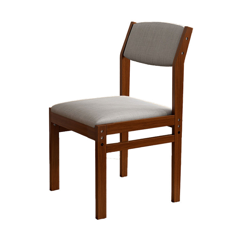 Modern Rubberwood Home Armless Dining Chairs Open Back Dining Side Chair, 1 Piece Grey Walnut Clearhalo 'Dining Chairs' 'Dining Tables & Seating' 'dining_chair' 'furn' 'furn_dining_chair' 'Furniture' 'furniture_dining_chair' 'Kitchen & Dining Furniture' 4854263