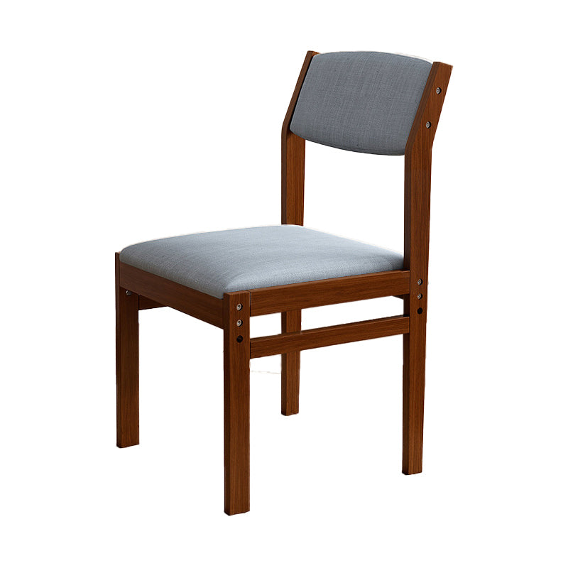 Modern Rubberwood Home Armless Dining Chairs Open Back Dining Side Chair, 1 Piece Blue Walnut Clearhalo 'Dining Chairs' 'Dining Tables & Seating' 'dining_chair' 'furn' 'furn_dining_chair' 'Furniture' 'furniture_dining_chair' 'Kitchen & Dining Furniture' 4854265