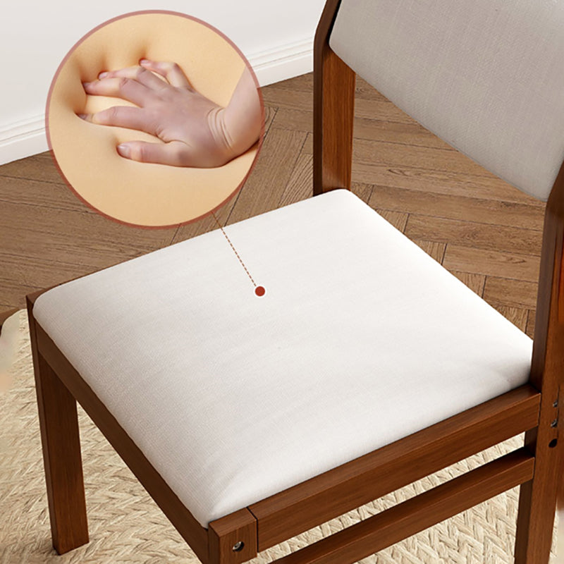 Modern Rubberwood Home Armless Dining Chairs Open Back Dining Side Chair, 1 Piece Clearhalo 'Dining Chairs' 'Dining Tables & Seating' 'dining_chair' 'furn' 'furn_dining_chair' 'Furniture' 'furniture_dining_chair' 'Kitchen & Dining Furniture' 4854270