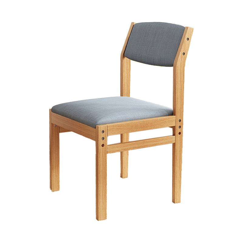 Modern Rubberwood Home Armless Dining Chairs Open Back Dining Side Chair, 1 Piece Blue Wood Clearhalo 'Dining Chairs' 'Dining Tables & Seating' 'dining_chair' 'furn' 'furn_dining_chair' 'Furniture' 'furniture_dining_chair' 'Kitchen & Dining Furniture' 4854275