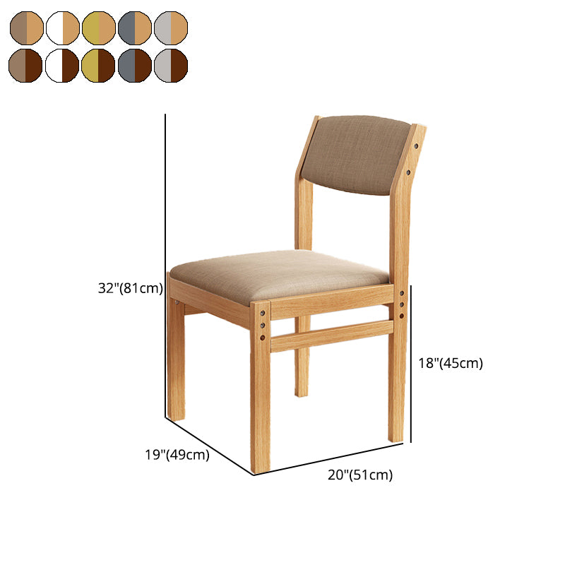 Modern Rubberwood Home Armless Dining Chairs Open Back Dining Side Chair, 1 Piece Clearhalo 'Dining Chairs' 'Dining Tables & Seating' 'dining_chair' 'furn' 'furn_dining_chair' 'Furniture' 'furniture_dining_chair' 'Kitchen & Dining Furniture' 4854277
