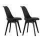 Nordic Style Armless Chair Plastic Upholstered Side Chair (Set of 2/4) Black Set of 2 Clearhalo 'Dining Chairs' 'Dining Tables & Seating' 'dining_chair' 'Furniture' 'furniture_dining_chair' 'Kitchen & Dining Furniture' 4854279