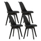 Nordic Style Armless Chair Plastic Upholstered Side Chair (Set of 2/4) Black Set of 4 Clearhalo 'Dining Chairs' 'Dining Tables & Seating' 'dining_chair' 'Furniture' 'furniture_dining_chair' 'Kitchen & Dining Furniture' 4854281