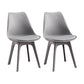 Nordic Style Armless Chair Plastic Upholstered Side Chair (Set of 2/4) Grey Set of 2 Clearhalo 'Dining Chairs' 'Dining Tables & Seating' 'dining_chair' 'Furniture' 'furniture_dining_chair' 'Kitchen & Dining Furniture' 4854284