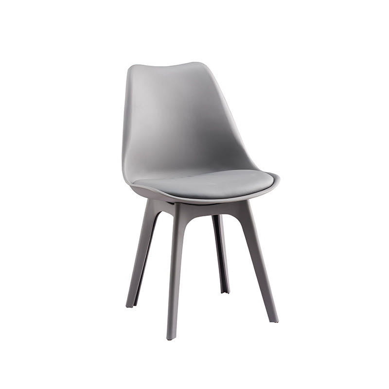 Nordic Style Armless Chair Plastic Upholstered Side Chair (Set of 2/4) Clearhalo 'Dining Chairs' 'Dining Tables & Seating' 'dining_chair' 'Furniture' 'furniture_dining_chair' 'Kitchen & Dining Furniture' 4854285