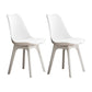 Nordic Style Armless Chair Plastic Upholstered Side Chair (Set of 2/4) White Set of 2 Clearhalo 'Dining Chairs' 'Dining Tables & Seating' 'dining_chair' 'Furniture' 'furniture_dining_chair' 'Kitchen & Dining Furniture' 4854289